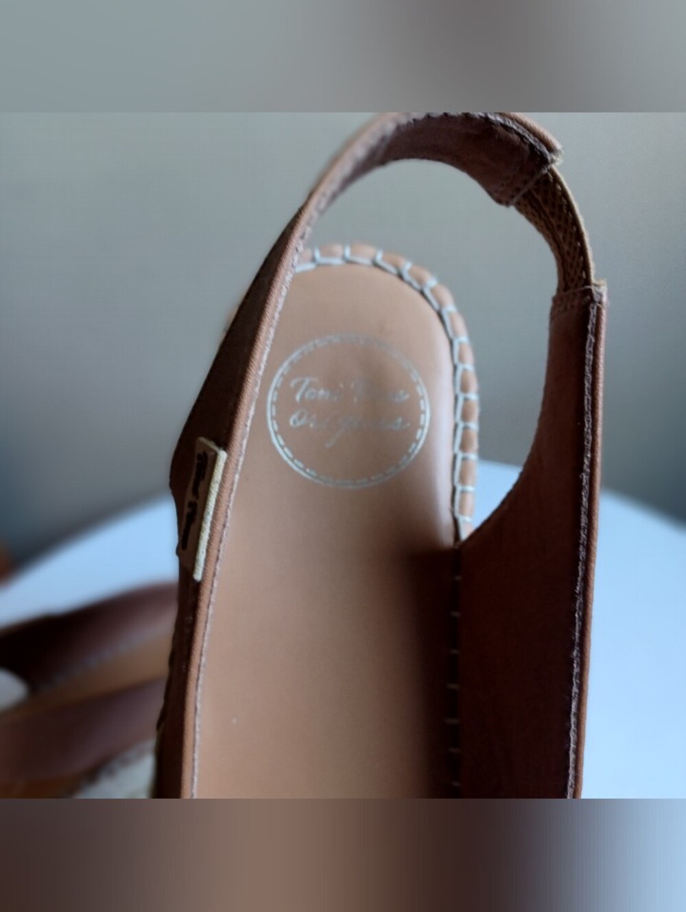 TONI PONS women's Bernia Espadrille Wedgw In Tan Size 39 - Picture 5 of 9